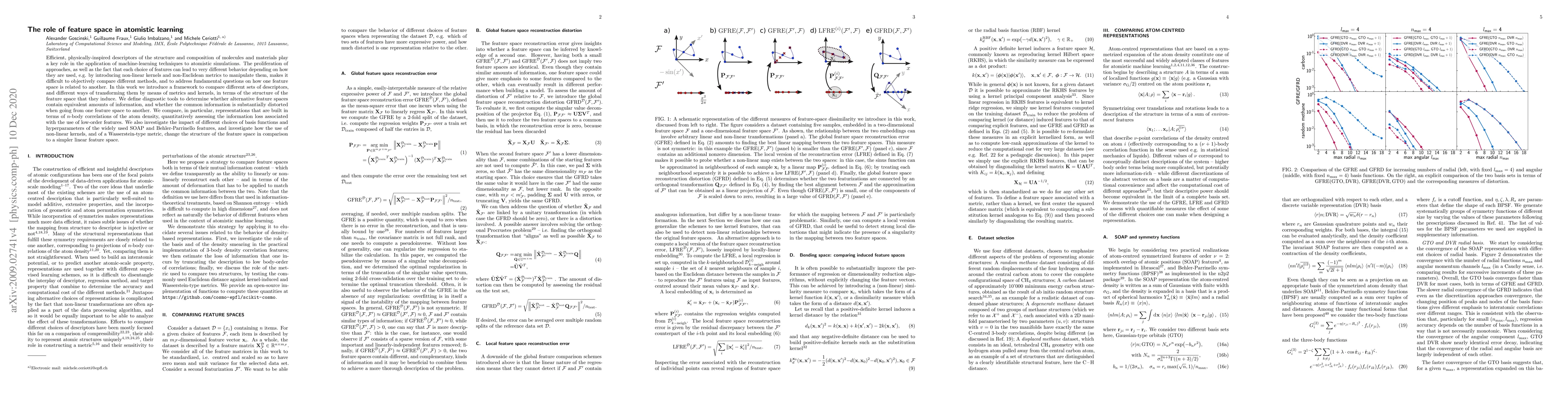Thumbnail for The role of feature space in atomistic learning