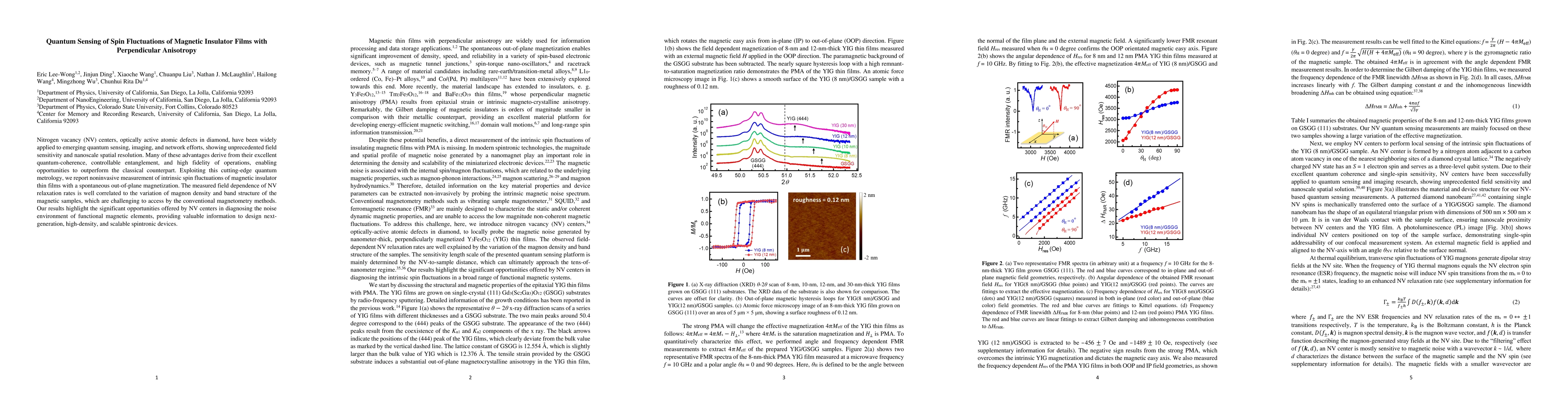 Thumbnail for Quantum Sensing of Spin Fluctuations of Magnetic Insulator Films with
  Perpendicular Anisotropy