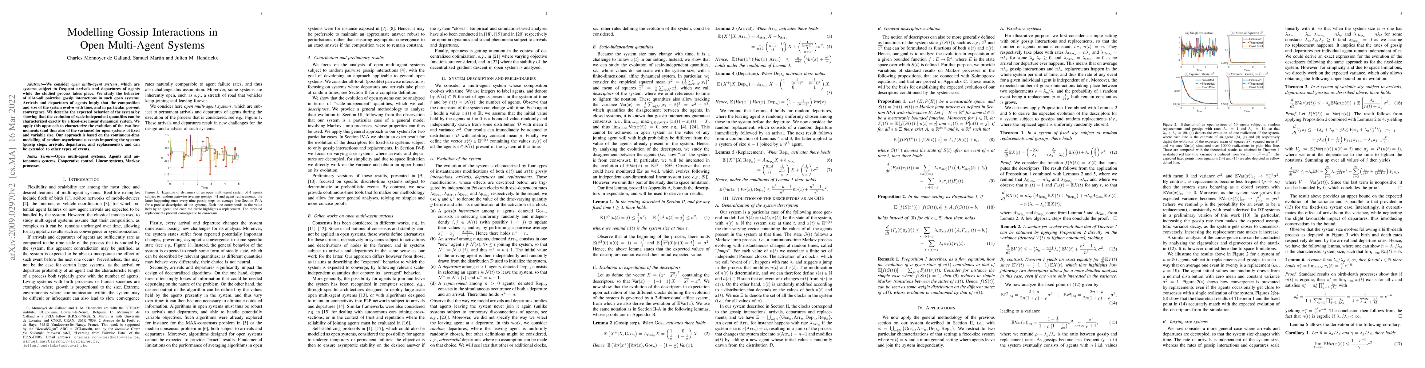 Thumbnail for Modelling Gossip Interactions in Open Multi-Agent Systems