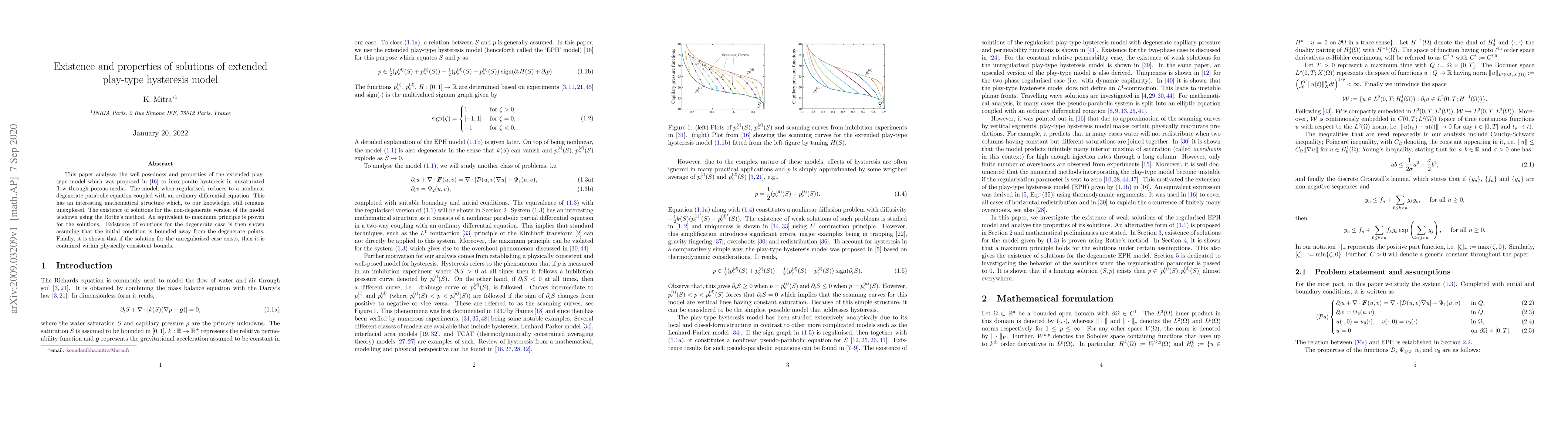 Thumbnail for Existence and properties of solutions of extended play-type hysteresis
  model