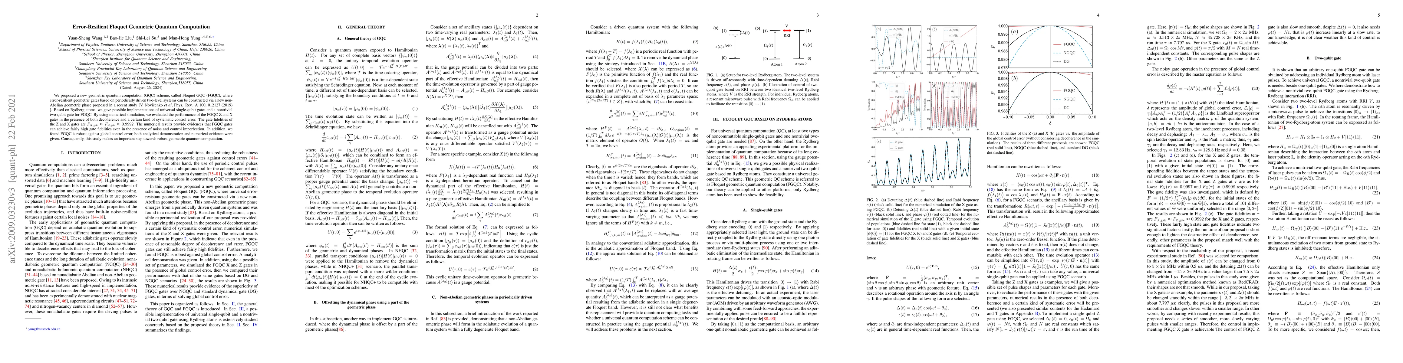 Thumbnail for Error-Resilient Floquet Geometric Quantum Computation