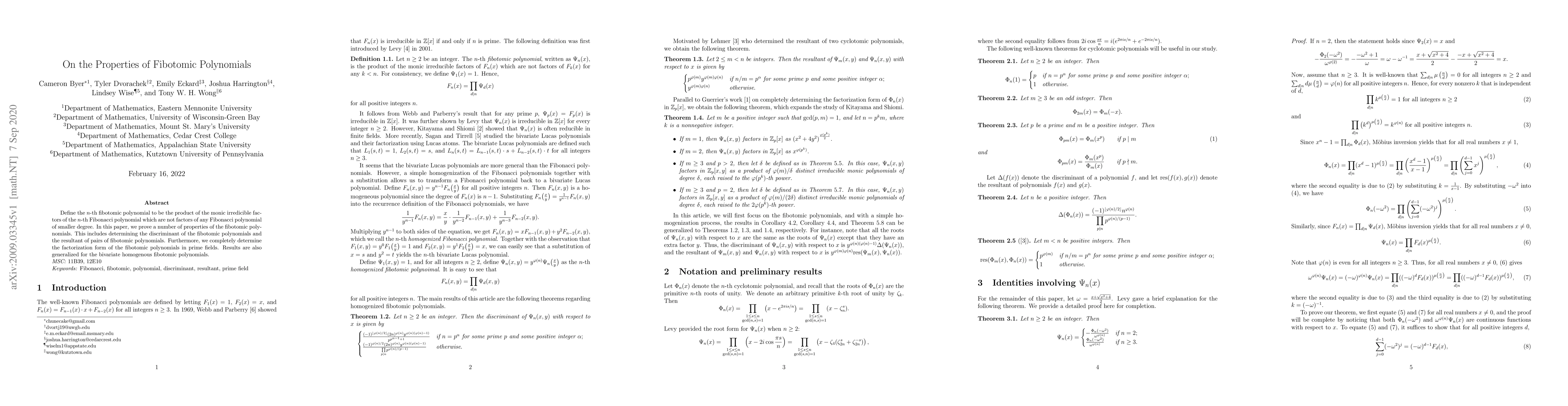 Thumbnail for On the properties of fibotomic polynomials