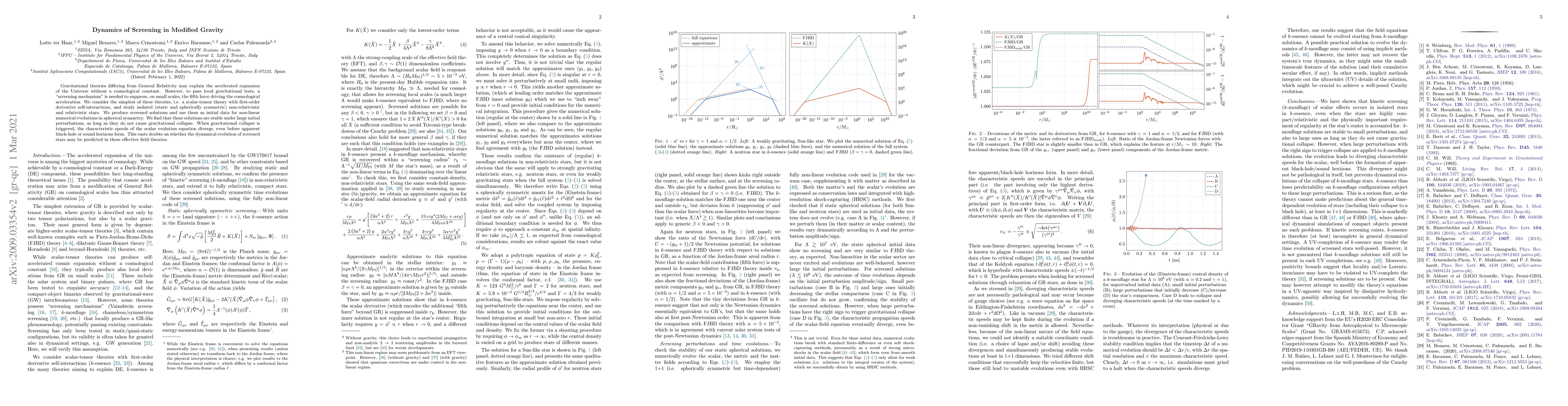 Thumbnail for Dynamics of Screening in Modified Gravity