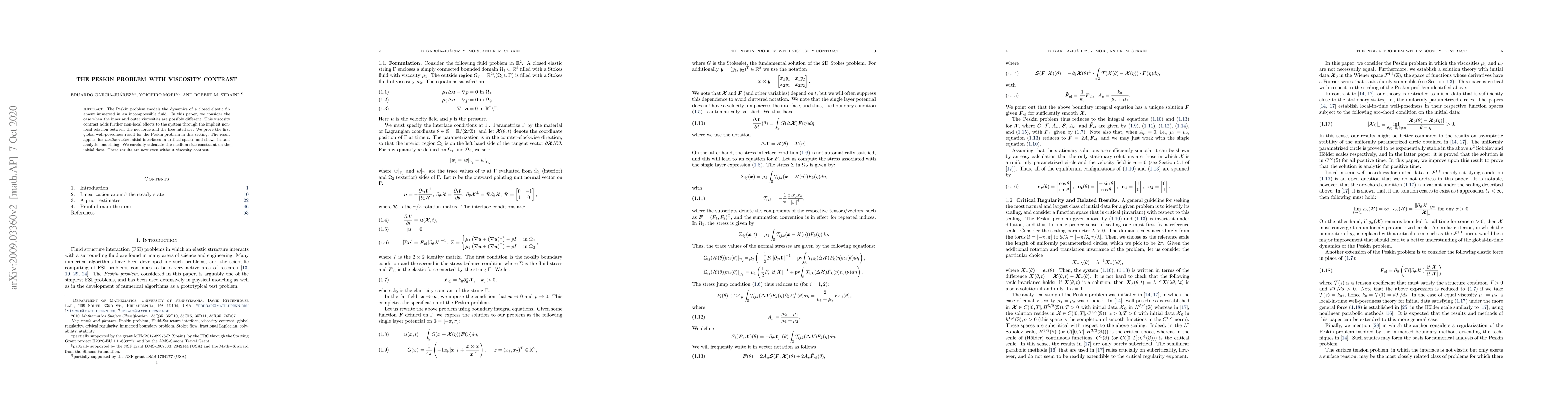 Thumbnail for The Peskin Problem with Viscosity Contrast