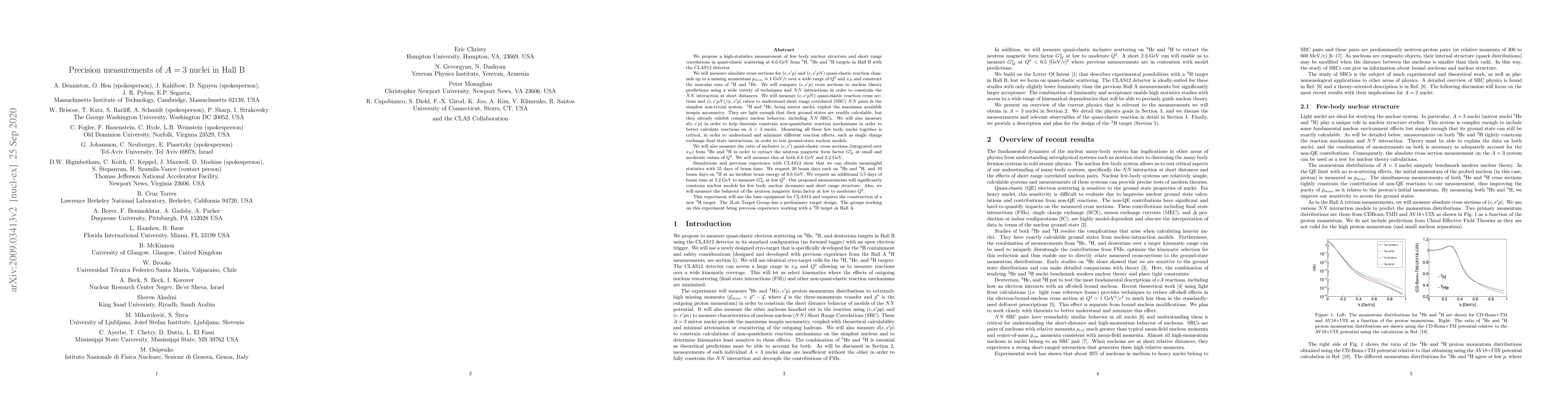 Thumbnail for Precision measurements of A=3 nuclei in Hall B