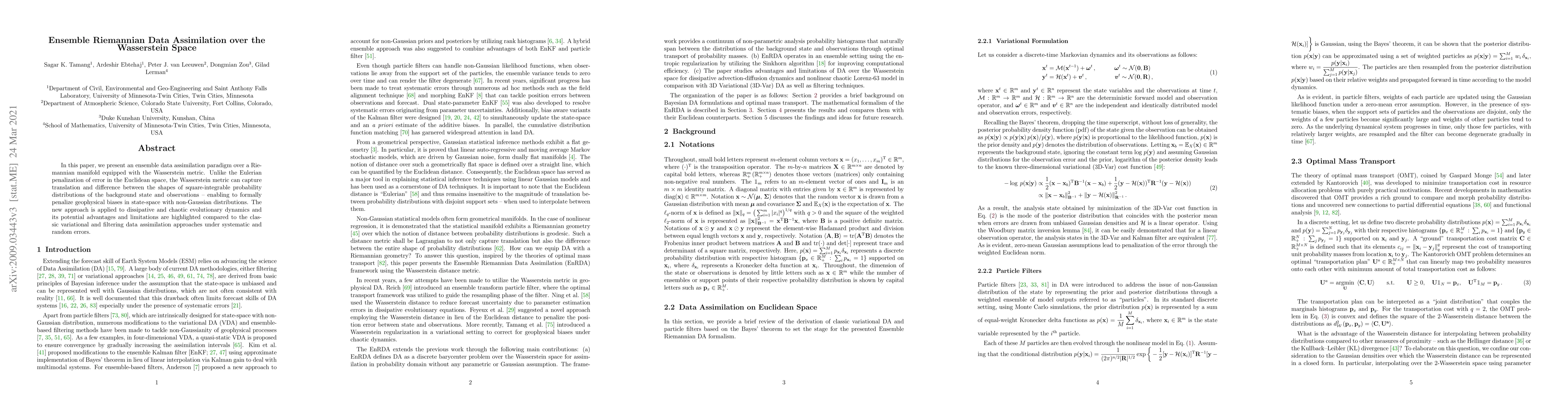 Thumbnail for Ensemble Riemannian Data Assimilation over the Wasserstein Space
