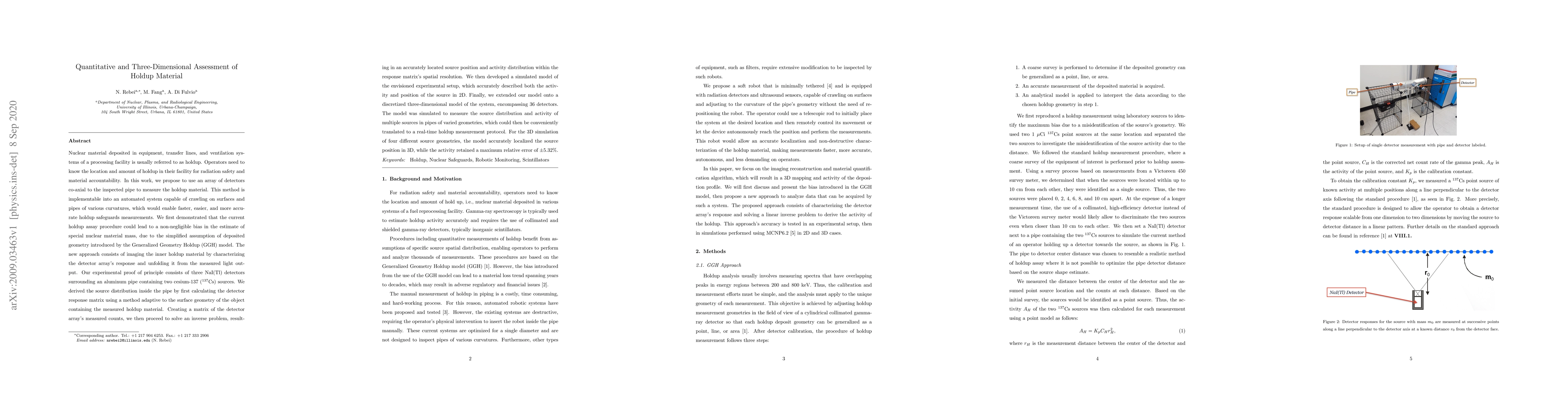 Thumbnail for Quantitative and Three-Dimensional Assessment of Holdup Material