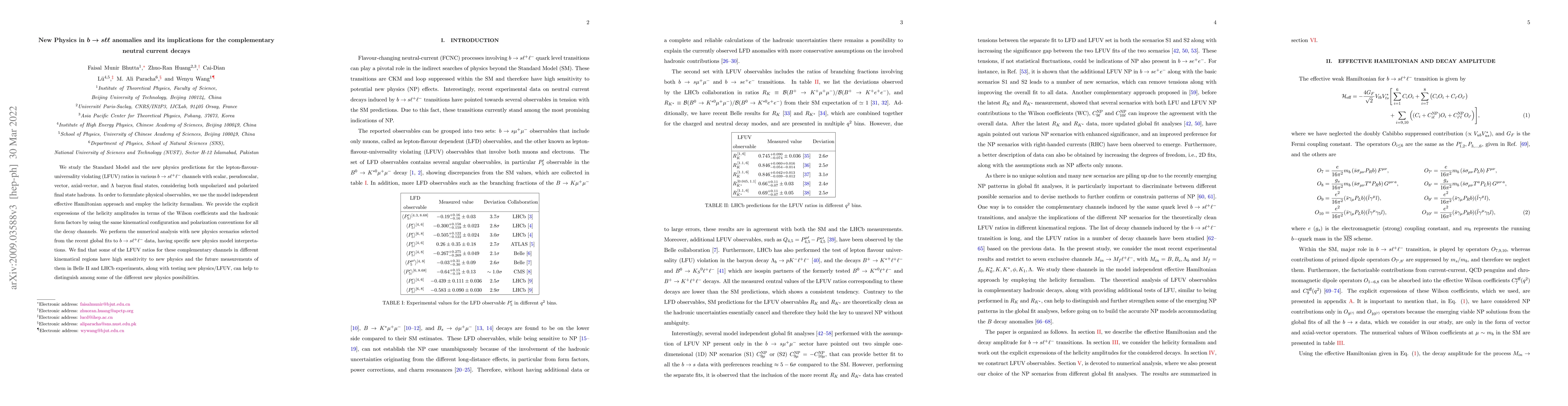 Thumbnail for New Physics in $b\to s\ell\ell$ anomalies and its implications for the
  complementary neutral current decays