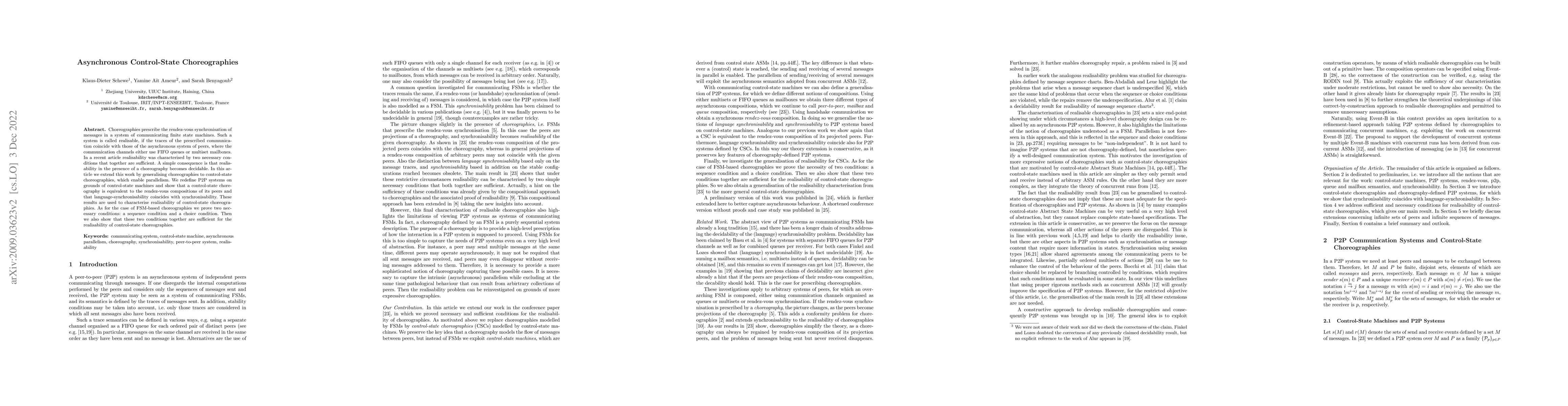 Thumbnail for Asynchronous Control-State Choreographies