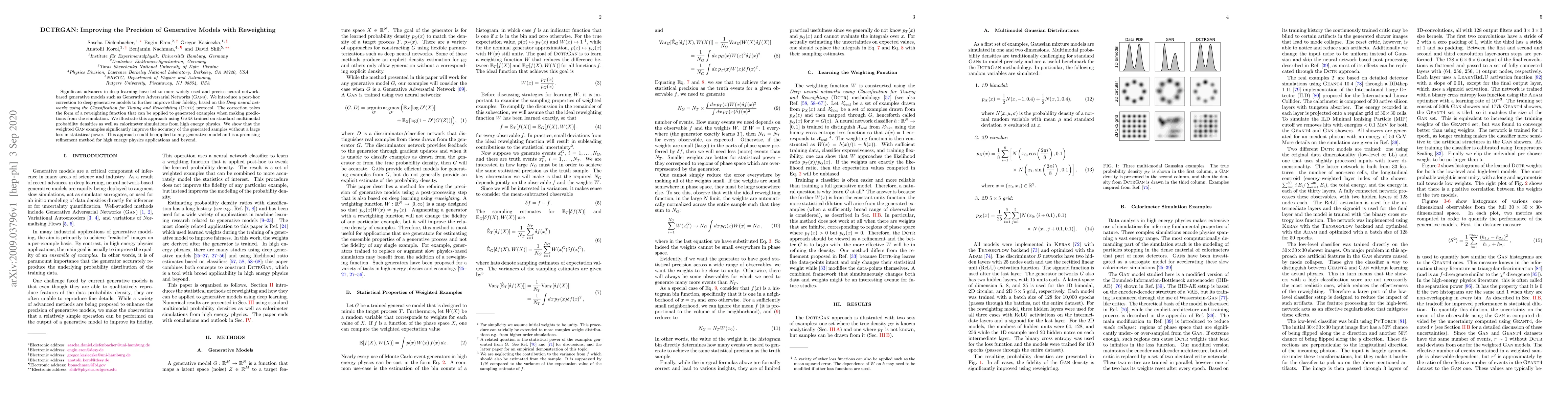 Thumbnail for DCTRGAN: Improving the Precision of Generative Models with Reweighting