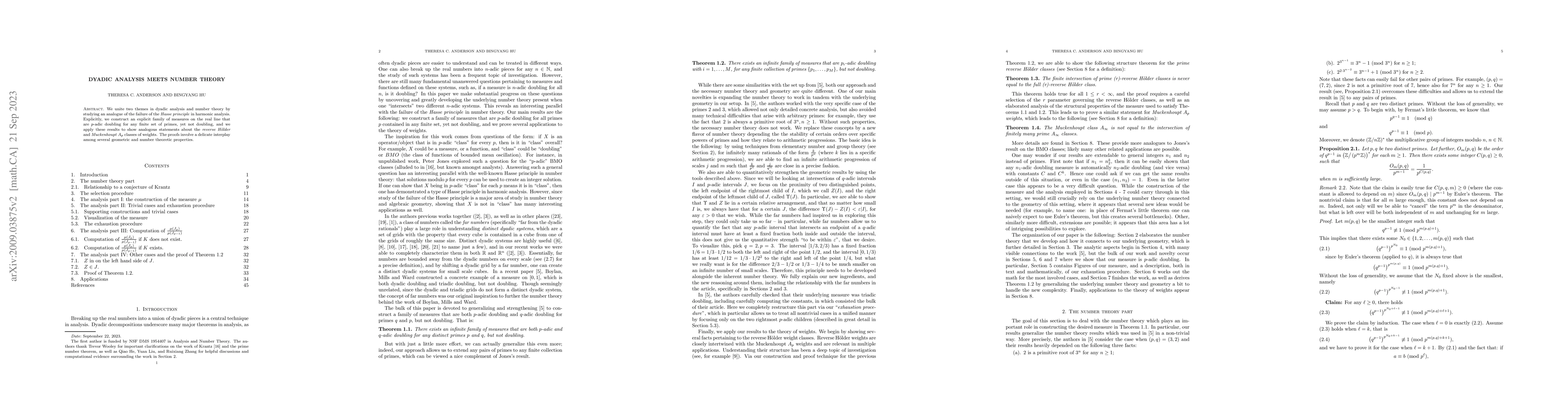Thumbnail for A Structure Theorem on Intersections of General Doubling Measures and
  Its Applications