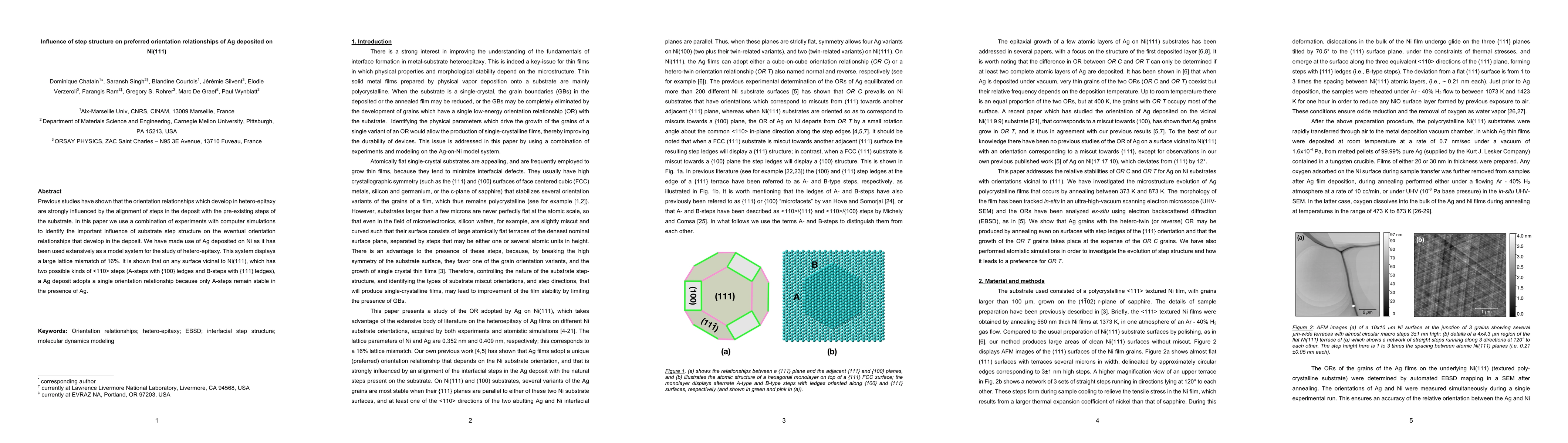 Thumbnail for Influence of step structure on preferred orientation relationships of Ag
  deposited on Ni(111)
