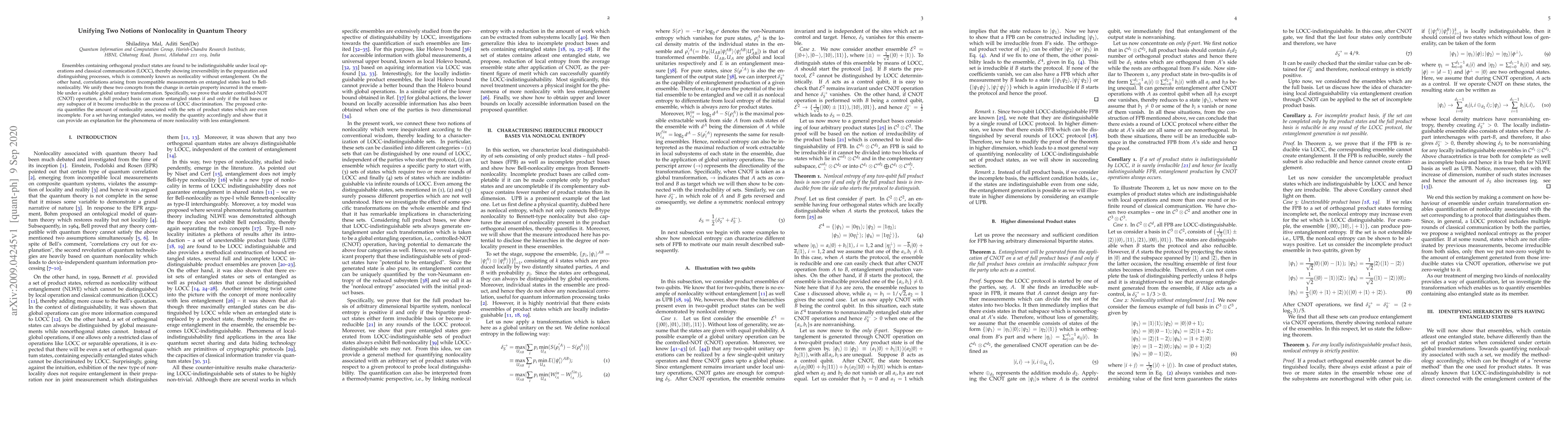 Thumbnail for Unifying Two Notions of Nonlocality in Quantum Theory