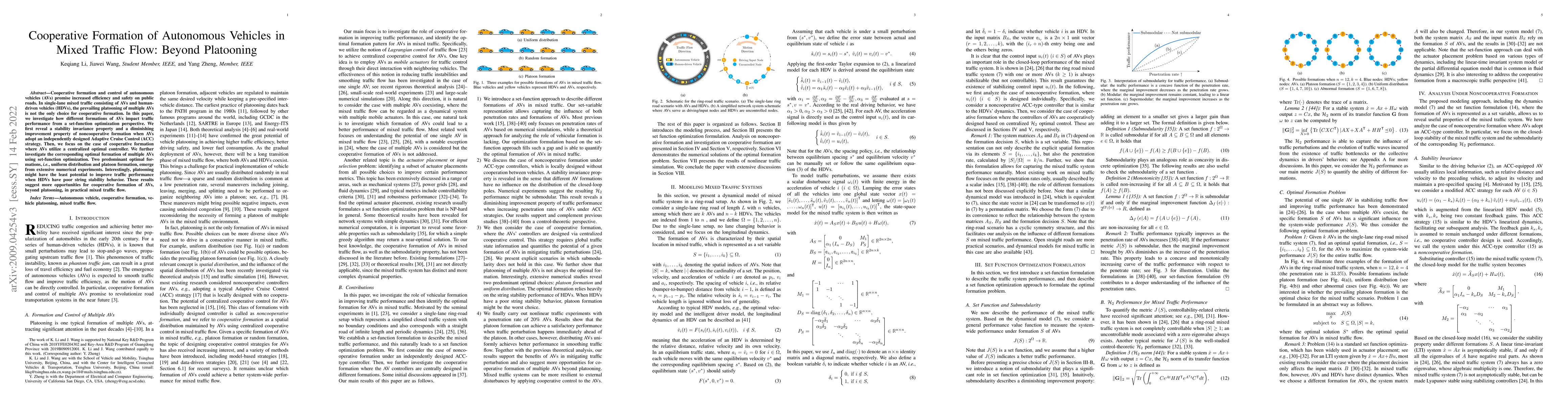 Thumbnail for Cooperative Formation of Autonomous Vehicles in Mixed Traffic Flow:
  Beyond Platooning
