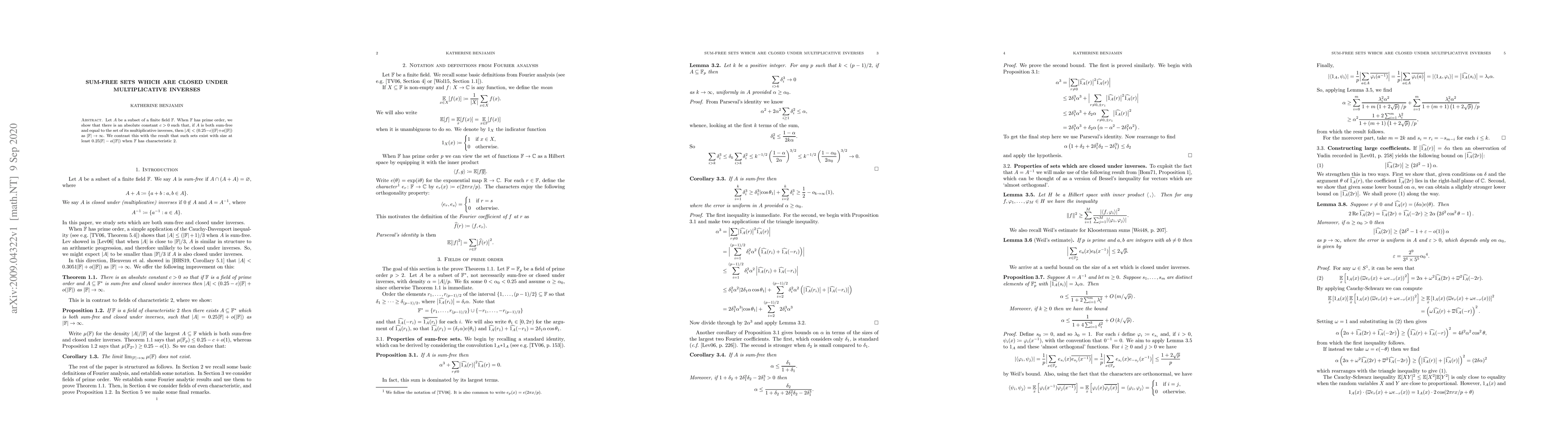 Thumbnail for Sum-free sets which are closed under multiplicative inverses