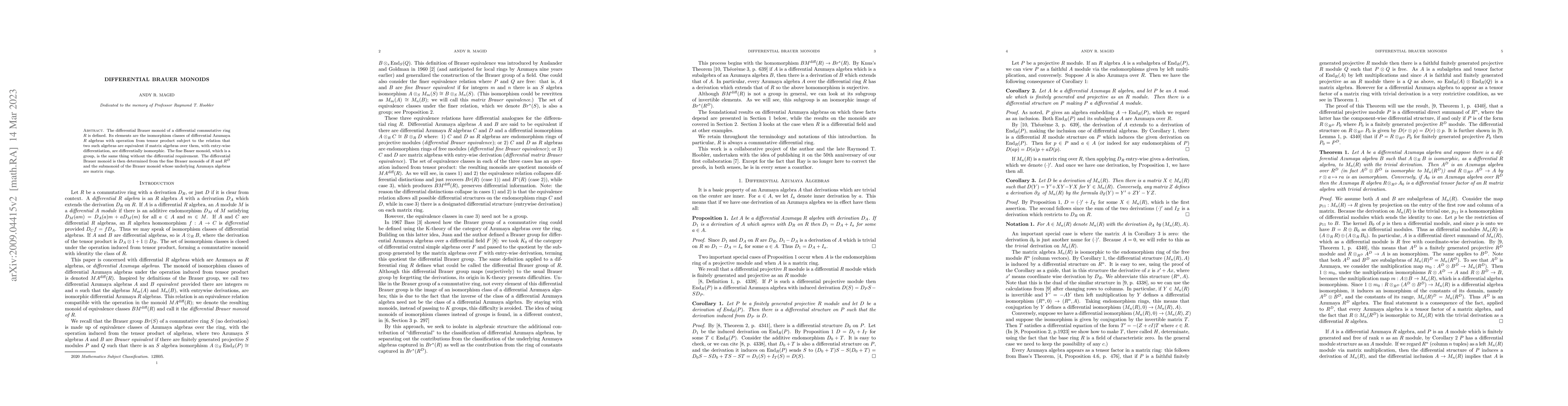 Thumbnail for Differential Brauer Monoids