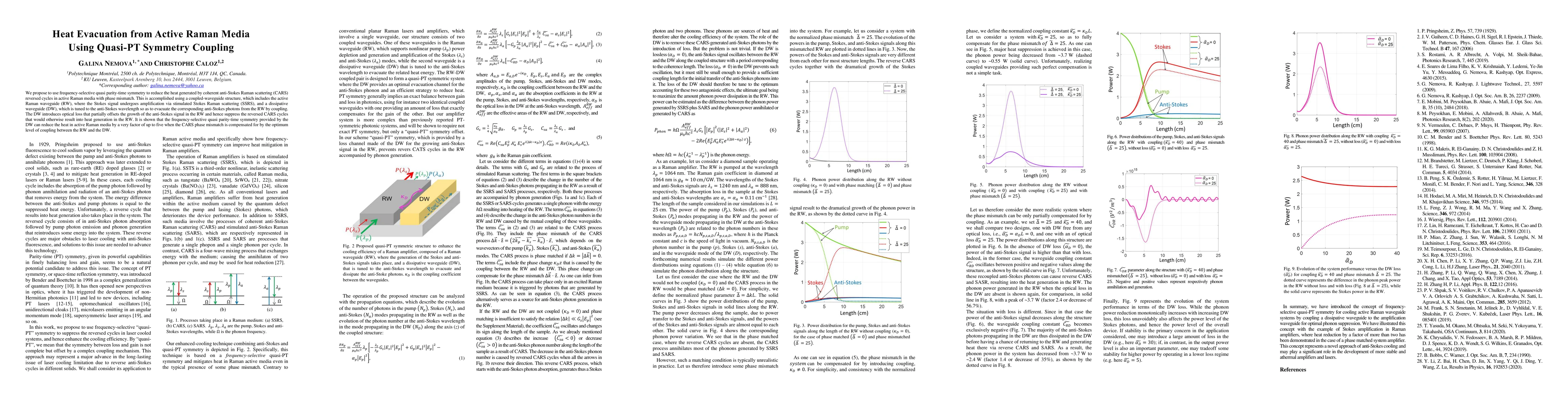 Thumbnail for Heat Evacuation from Active Raman Media Heat Evacuation from Active
  Raman Media Using Quasi-PT Symmetry Coupling