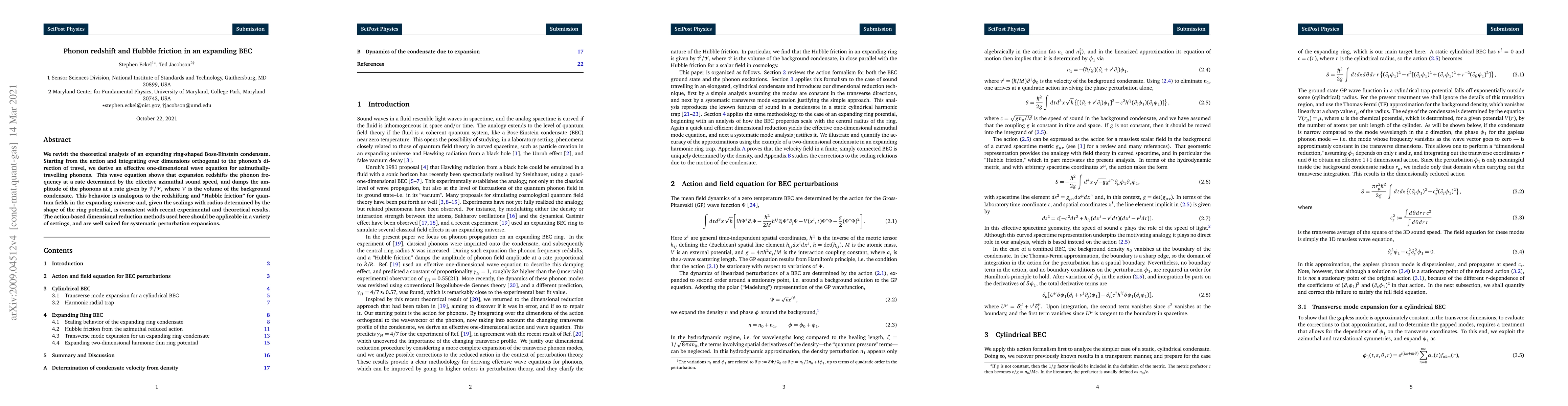 Thumbnail for Phonon redshift and Hubble friction in an expanding BEC