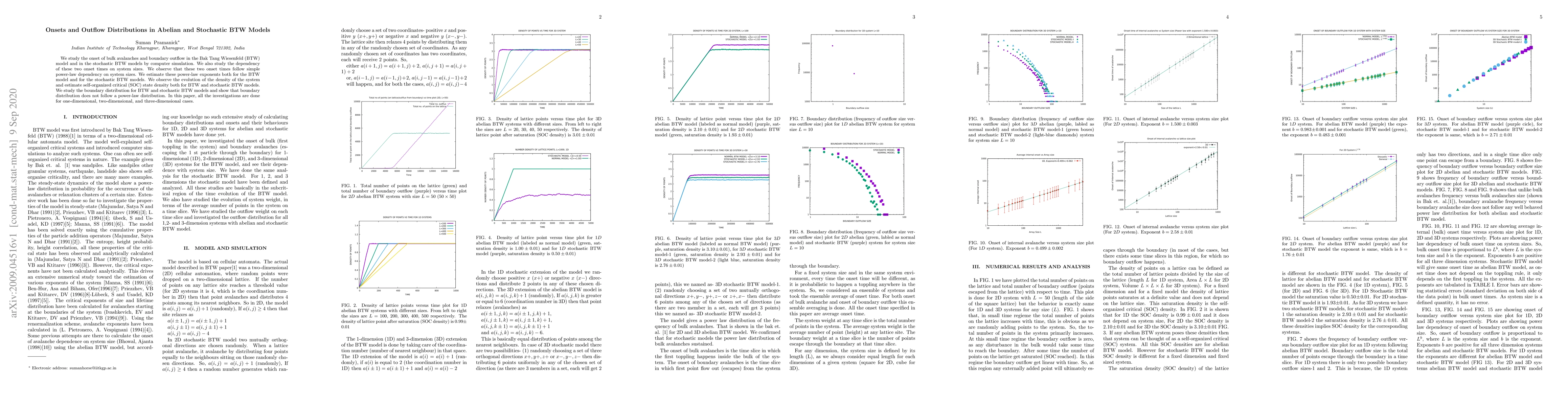 Thumbnail for Onsets and Outflow Distributions in Abelian and Stochastic BTW Models