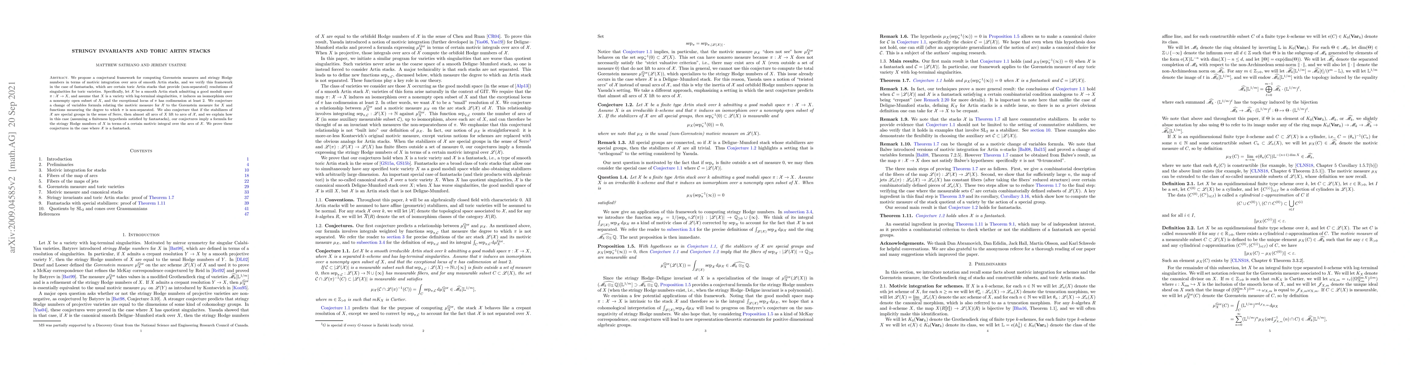 Thumbnail for Stringy invariants and toric Artin stacks