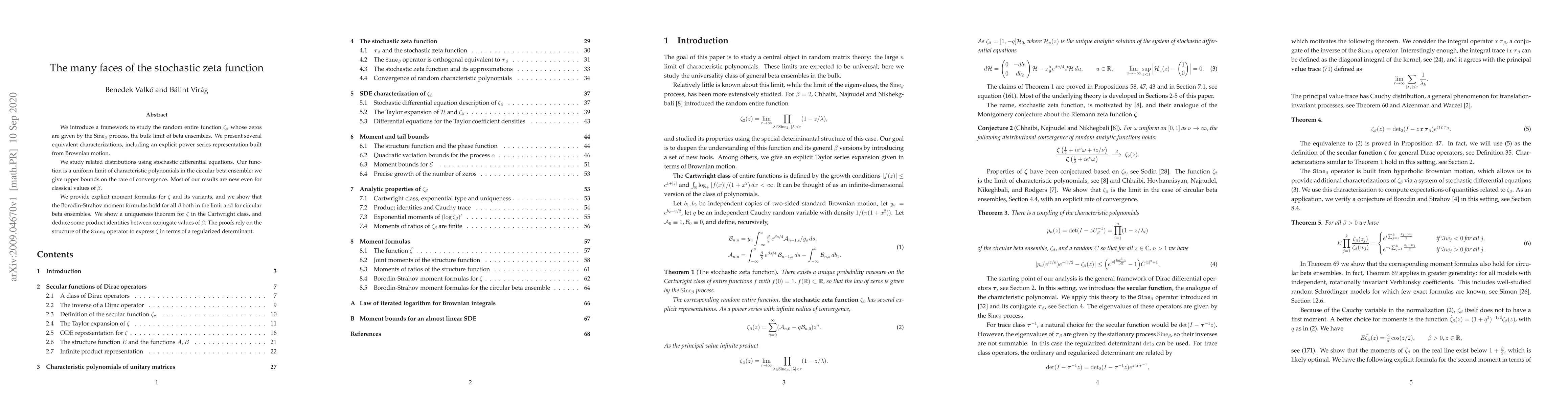 Thumbnail for The many faces of the stochastic zeta function