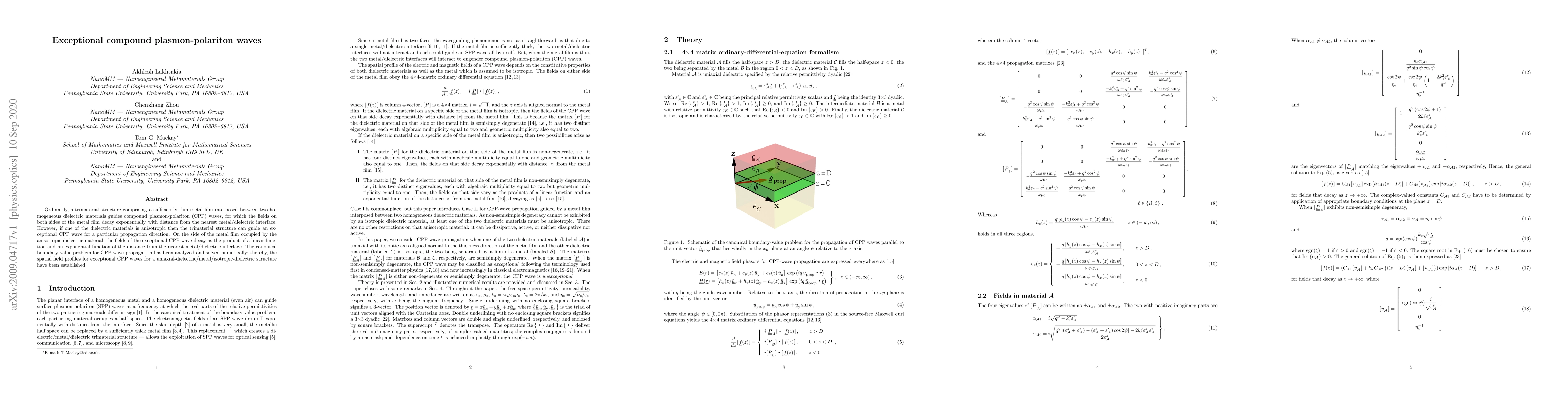 Thumbnail for Exceptional compound plasmon-polariton waves
