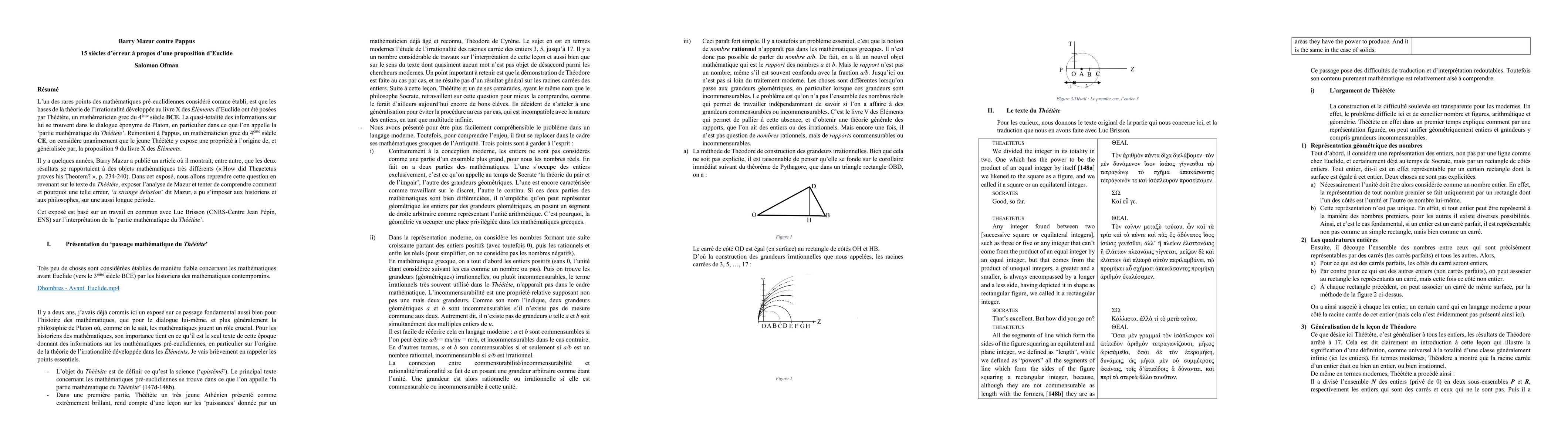 Thumbnail for Barry Mazur against Papps -- 15 centuries of error on a Euclid's
  proposition