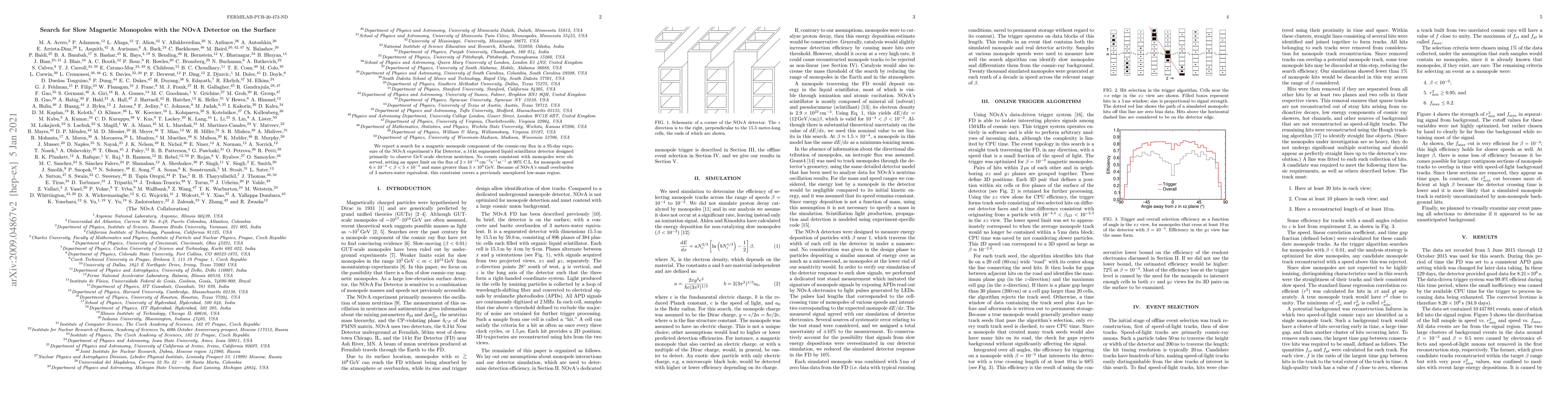 Thumbnail for Search for Slow Magnetic Monopoles with the NOvA Detector on the Surface