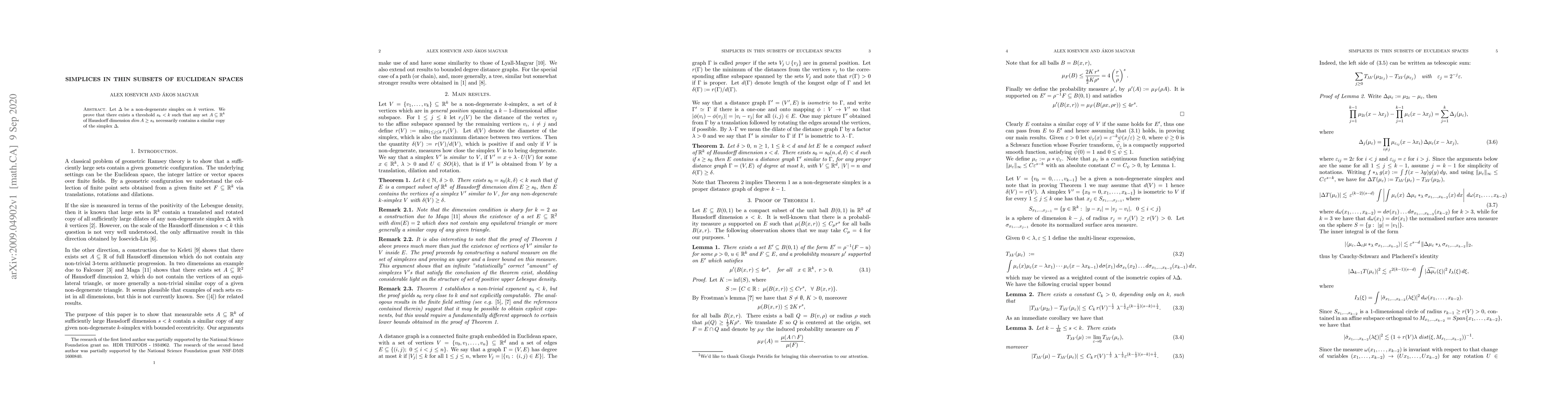 Thumbnail for Simplices in thin subsets of Euclidean spaces