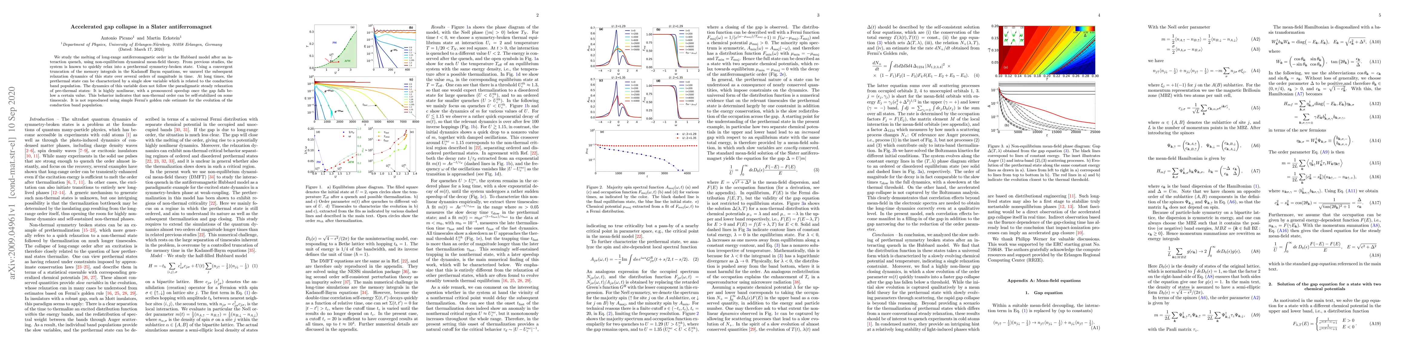 Thumbnail for Accelerated gap collapse in a Slater antiferromagnet