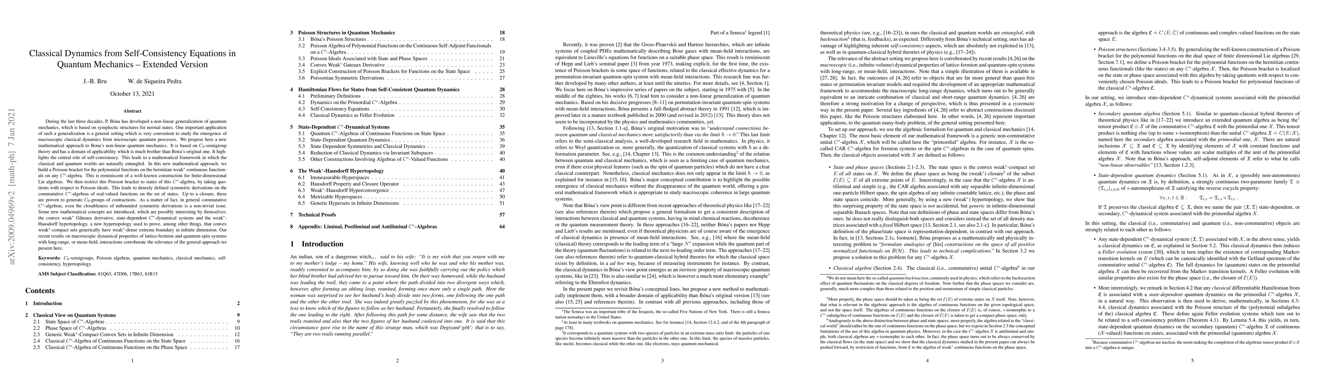 Thumbnail for Classical Dynamics from Self-Consistency Equations in Quantum Mechanics
  -- Extended Version