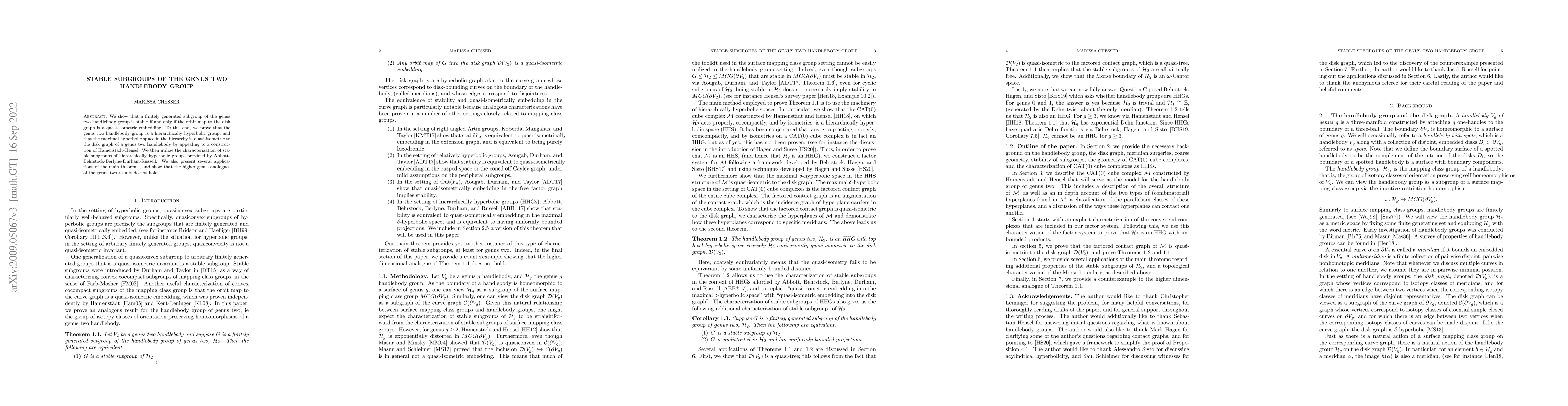Thumbnail for Stable Subgroups of the Genus Two Handlebody Group