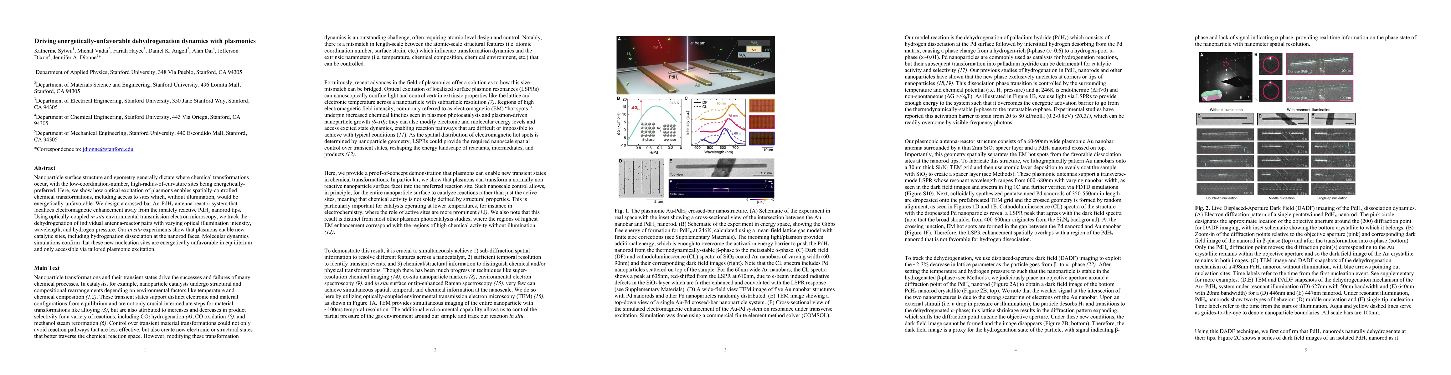 Thumbnail for Driving energetically-unfavorable dehydrogenation dynamics with
  plasmonics