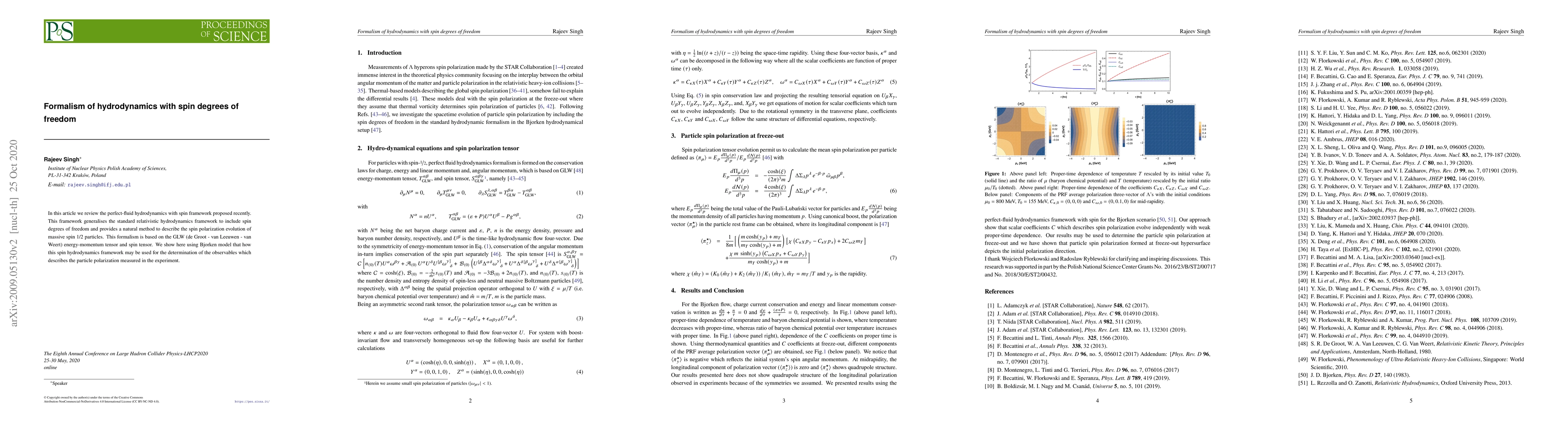 Thumbnail for Formalism of hydrodynamics with spin degrees of freedom