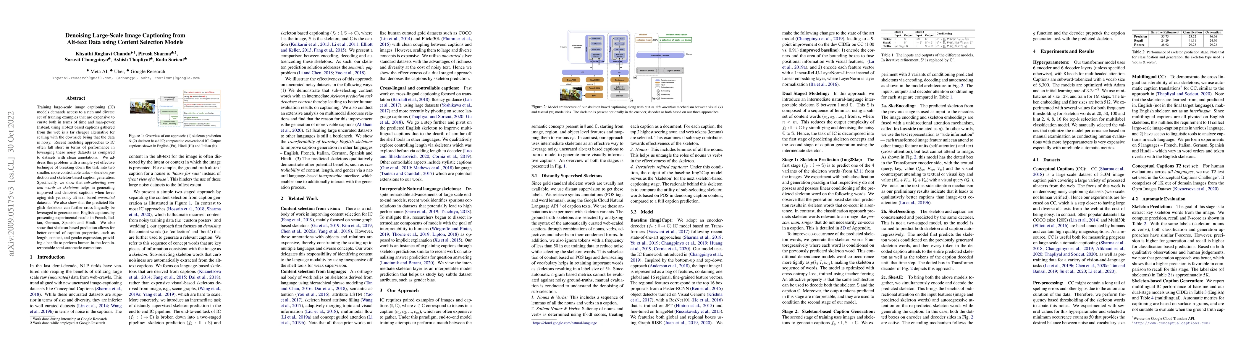 Thumbnail for Denoising Large-Scale Image Captioning from Alt-text Data using Content
  Selection Models
