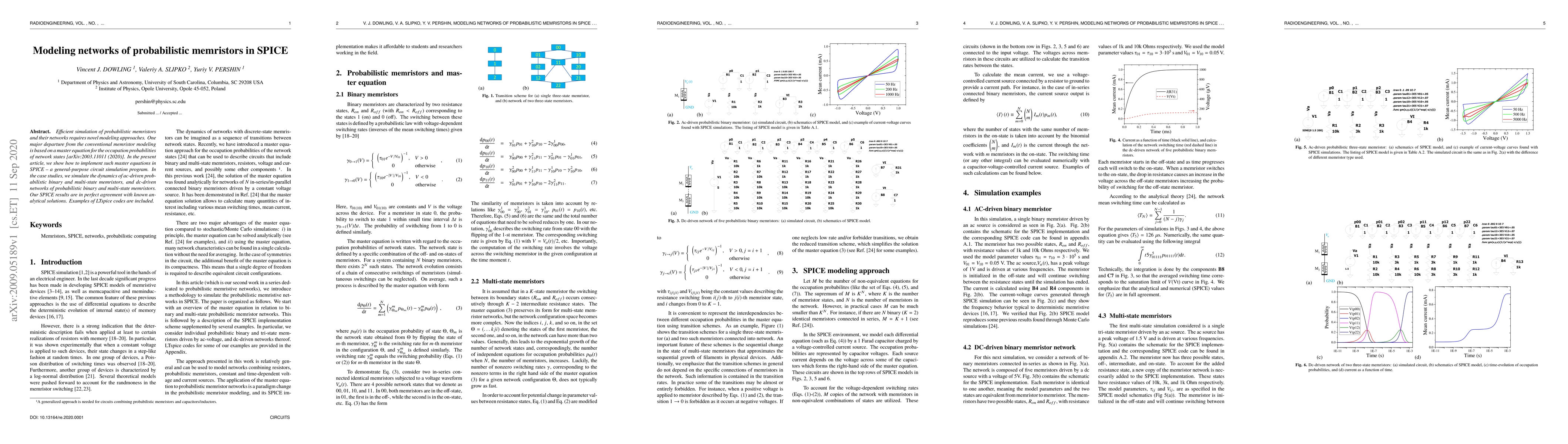 Thumbnail for Modeling networks of probabilistic memristors in SPICE