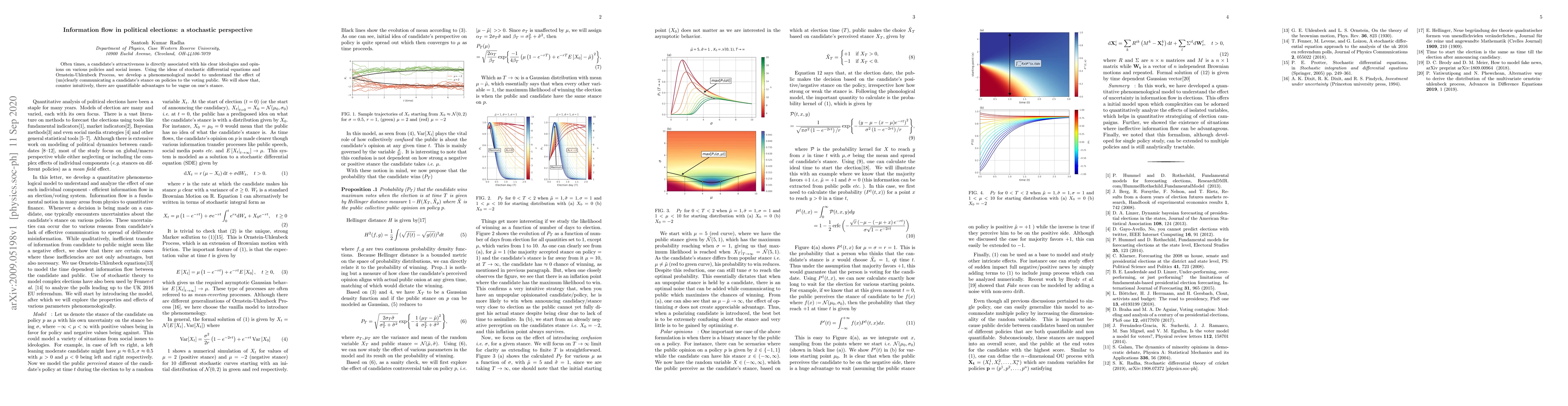 Thumbnail for Information flow in political elections: a stochastic perspective
