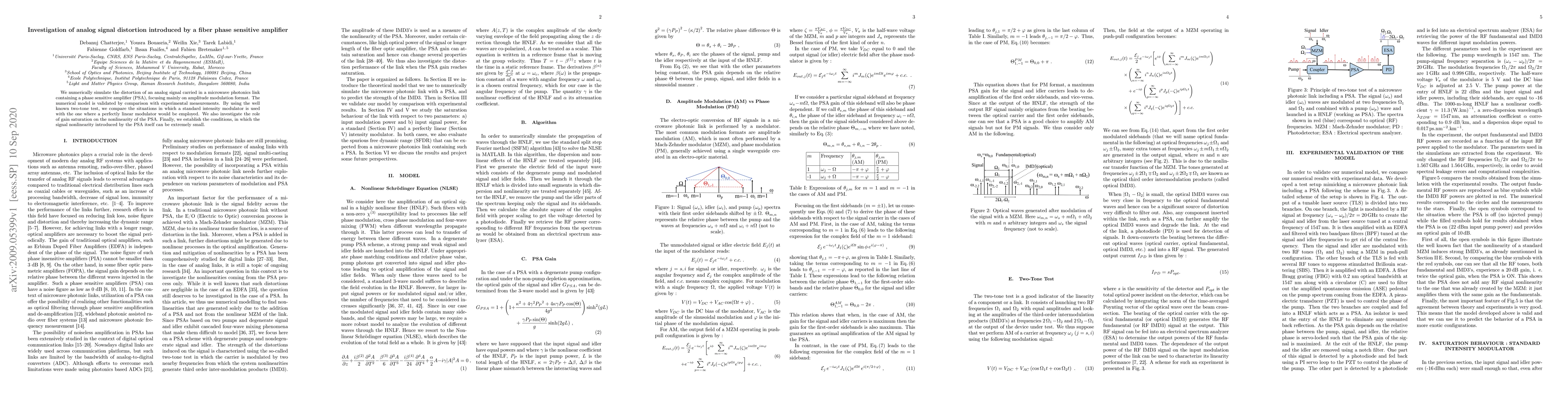 Thumbnail for Investigation of analog signal distortion introduced by a fiber phase
  sensitive amplifier
