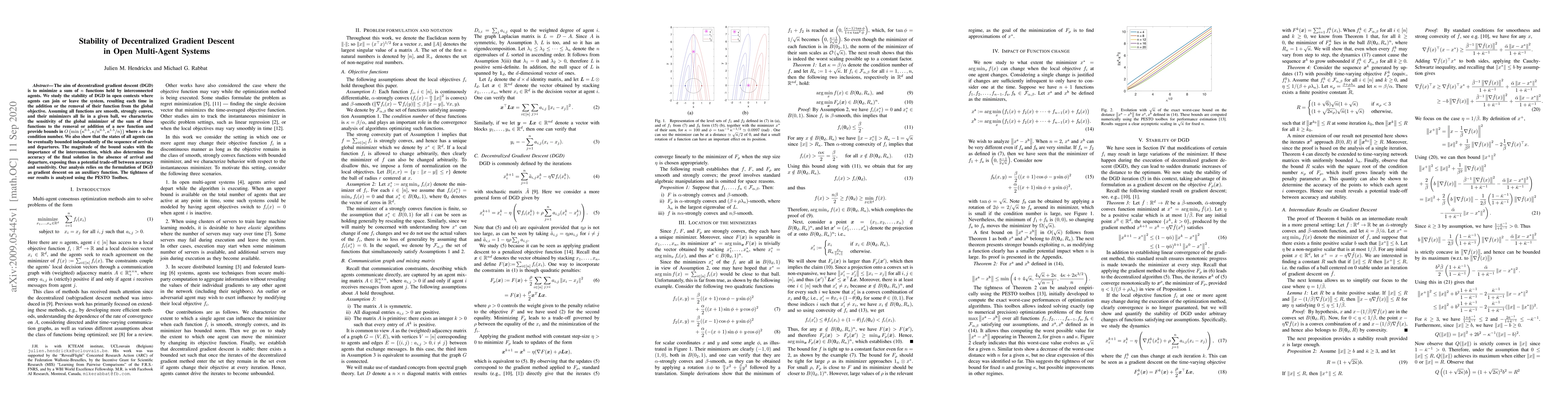 Thumbnail for Stability of Decentralized Gradient Descent in Open Multi-Agent Systems