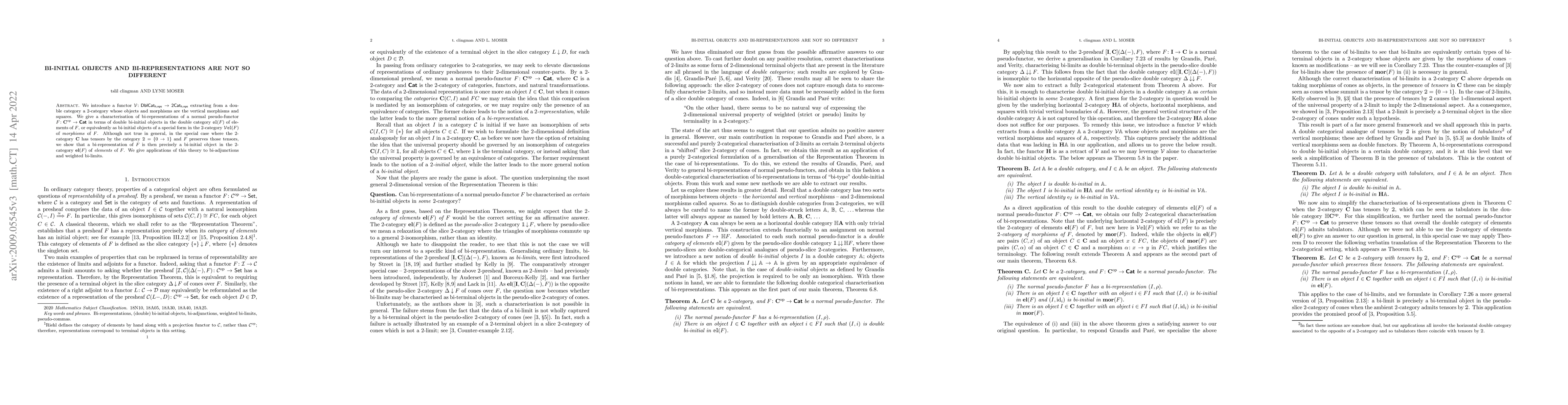 Thumbnail for Bi-initial objects and bi-representations are not so different
