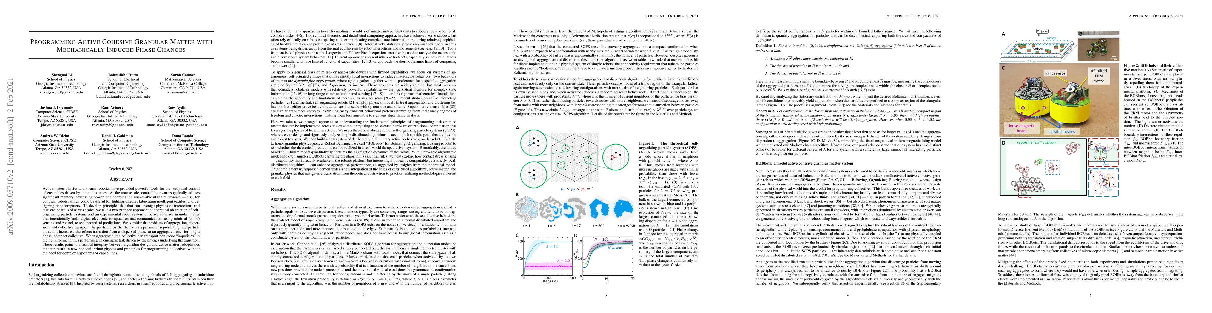 Thumbnail for Programming Active Cohesive Granular Matter with Mechanically Induced
  Phase Changes