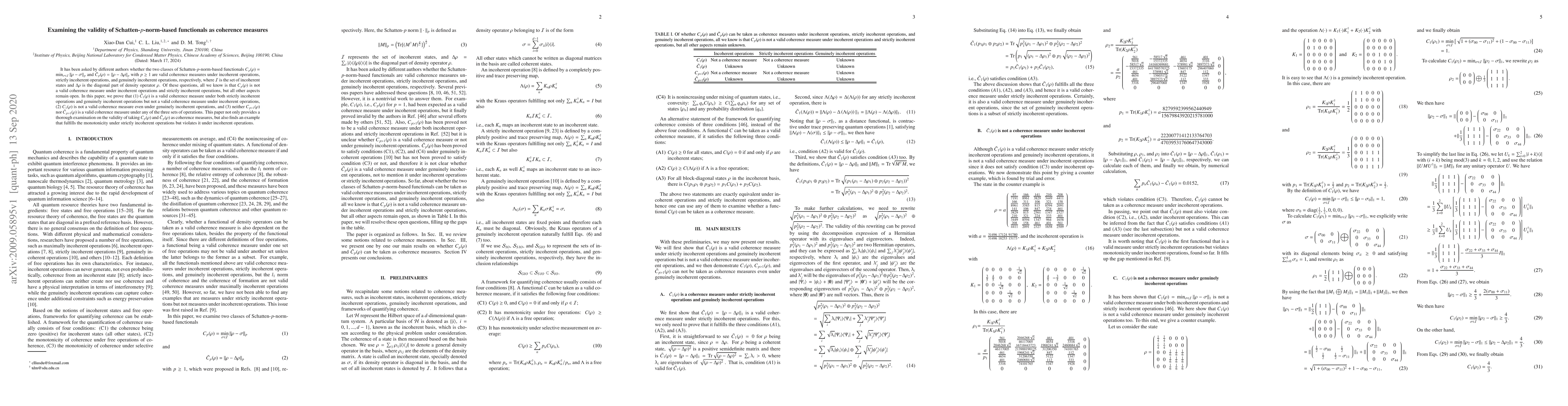 Thumbnail for Examining the validity of Schatten-$p$-norm-based functionals as
  coherence measures