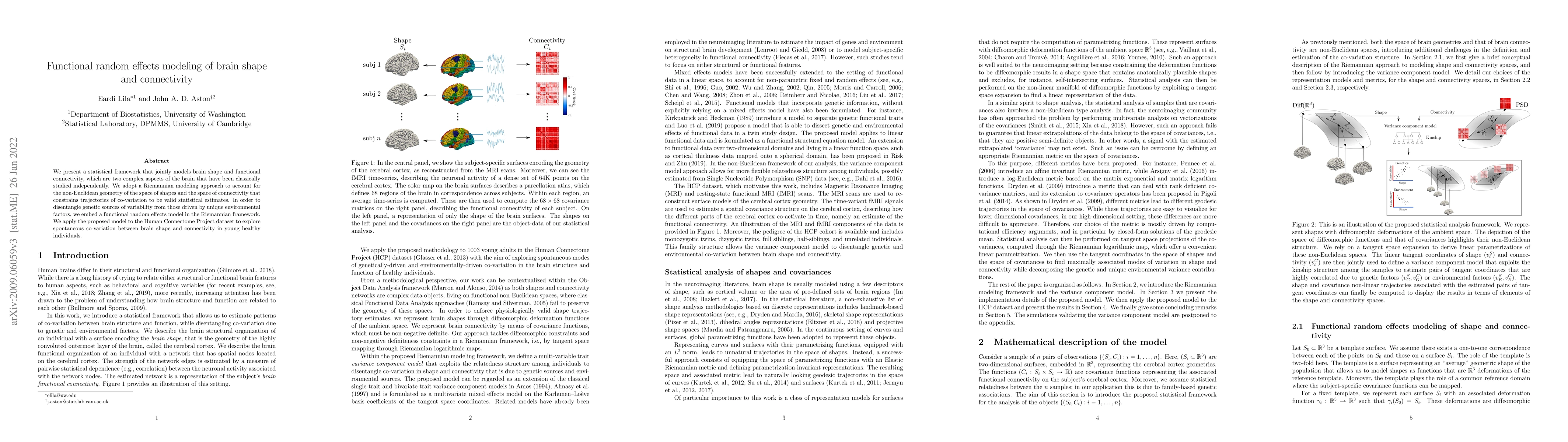 Thumbnail for Functional random effects modeling of brain shape and connectivity