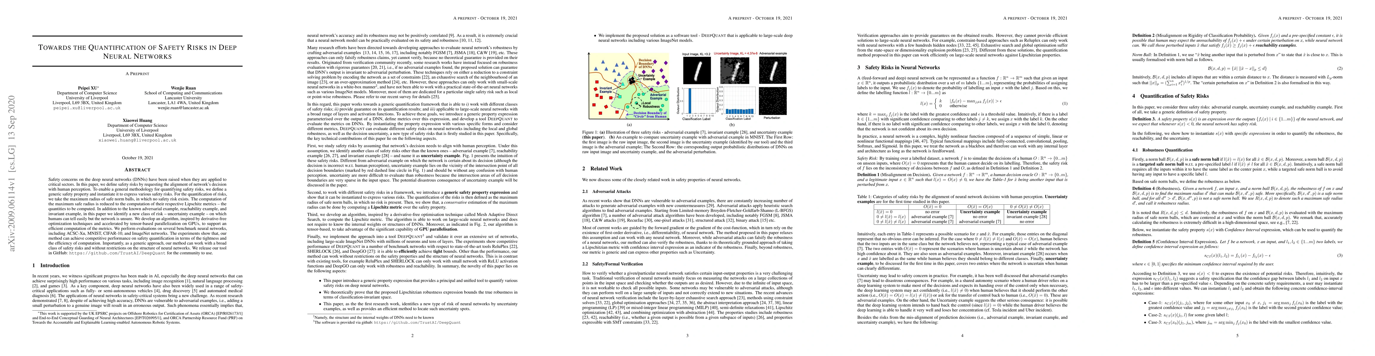 Thumbnail for Towards the Quantification of Safety Risks in Deep Neural Networks