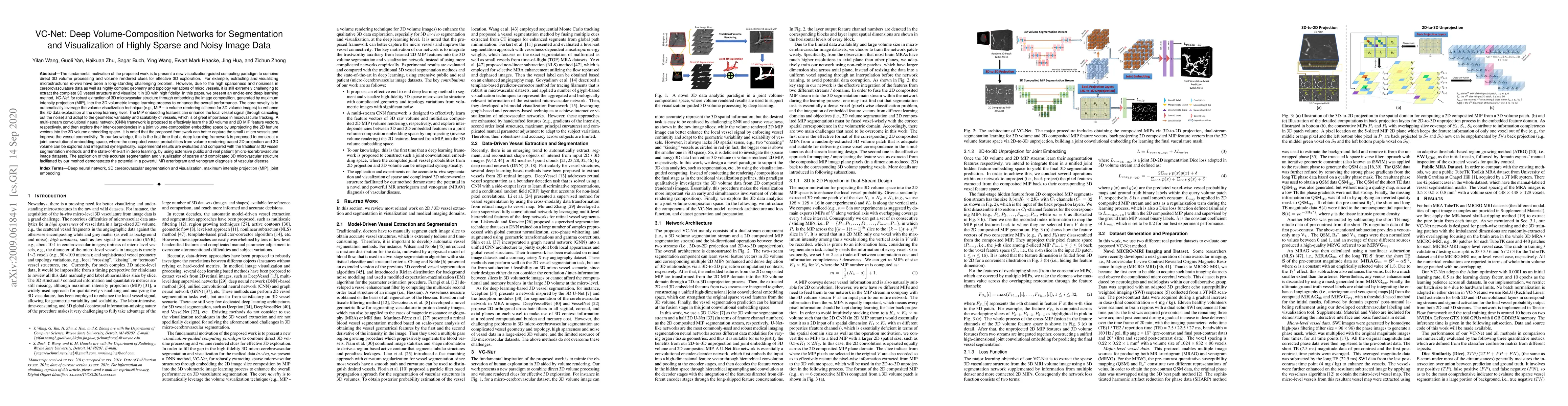 Thumbnail for VC-Net: Deep Volume-Composition Networks for Segmentation and
  Visualization of Highly Sparse and Noisy Image Data