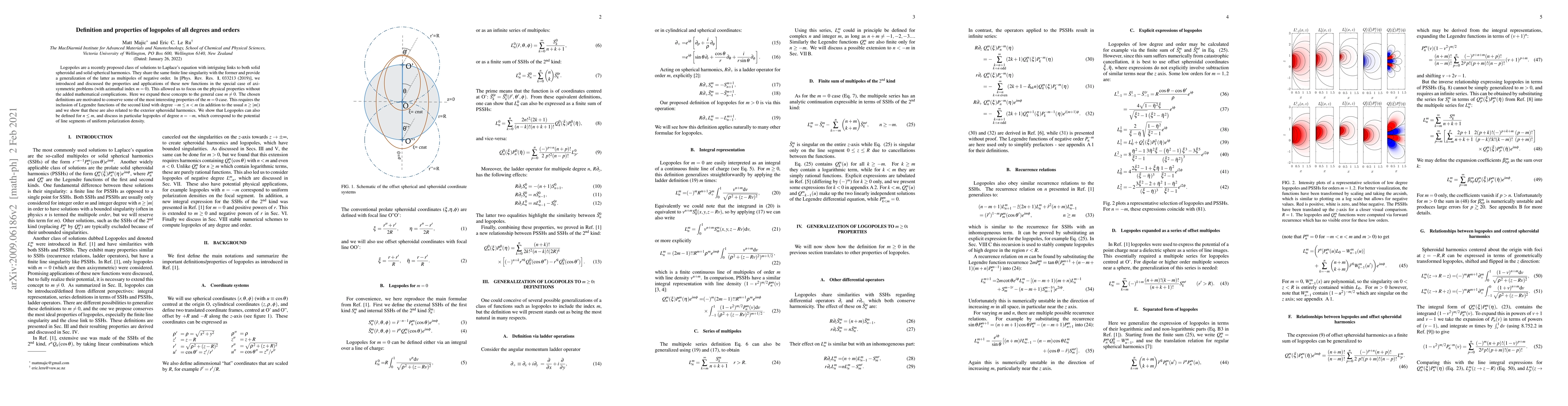 Thumbnail for Definition and properties of logopoles of all degrees and orders