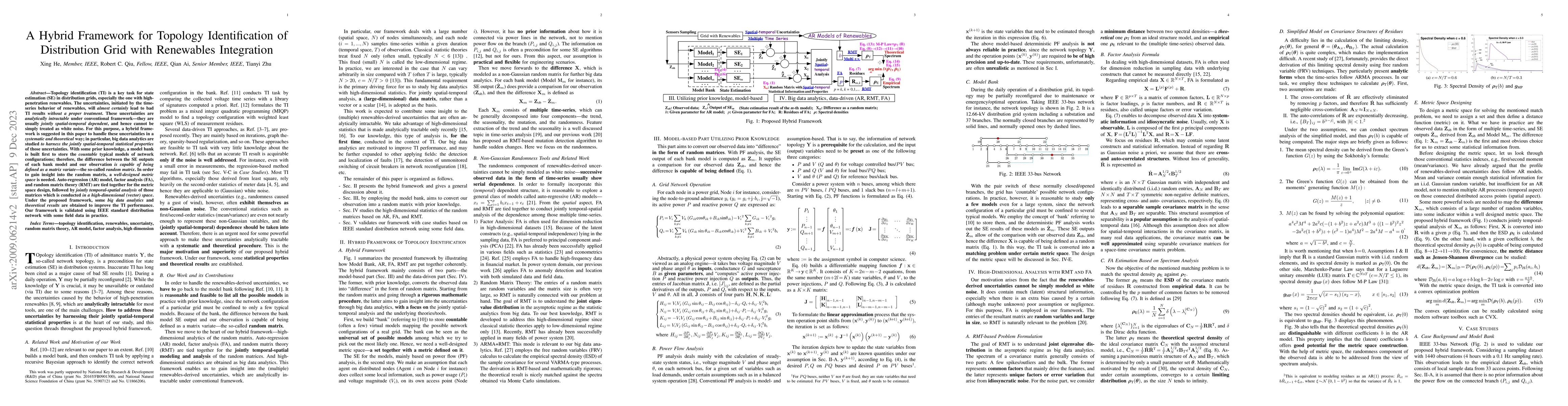 Thumbnail for A Hybrid Framework for Topology Identification of Distribution Grid with
  Renewables Integration