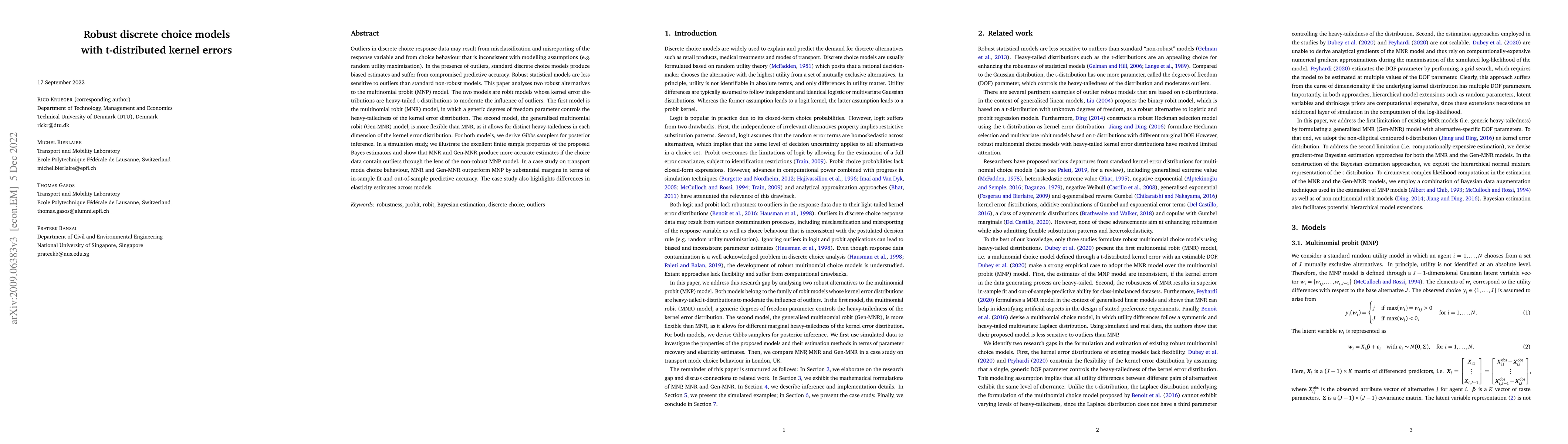 Thumbnail for Robust discrete choice models with t-distributed kernel errors