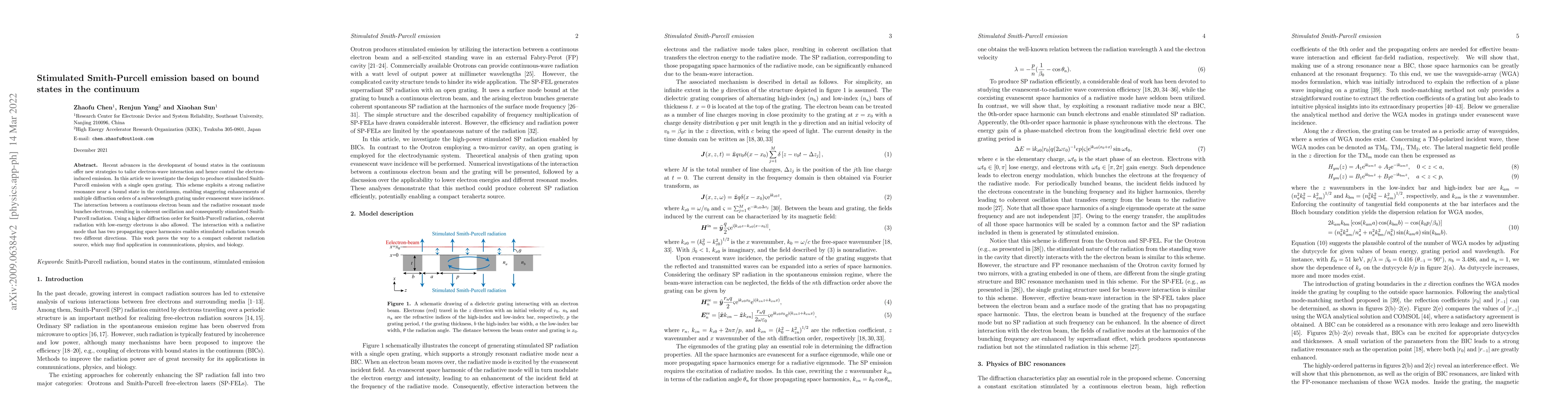 Thumbnail for Stimulated Smith-Purcell emission based on bound states in the continuum