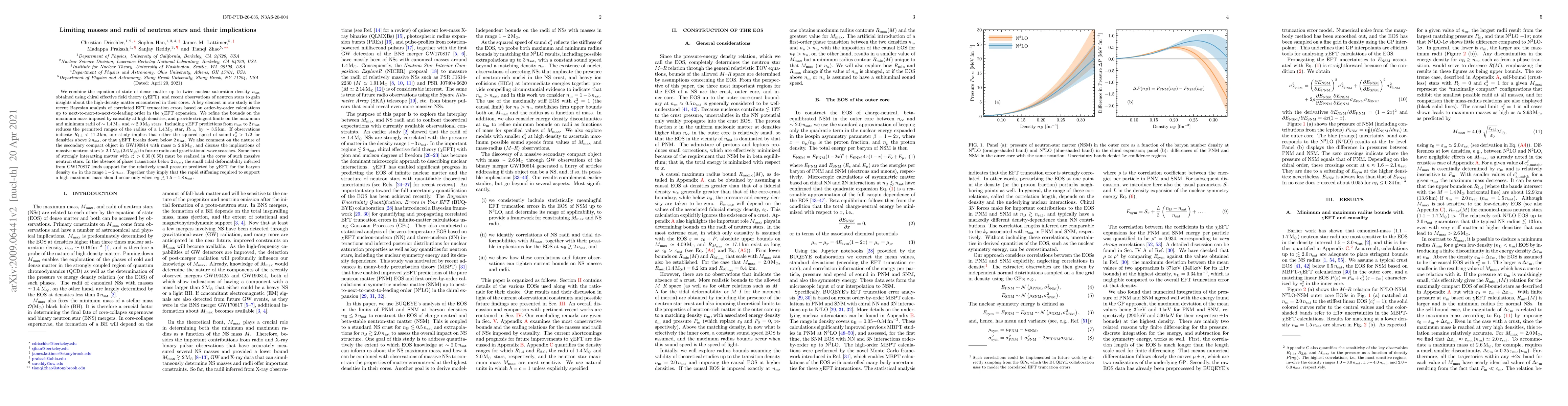 Thumbnail for Limiting masses and radii of neutron stars and their implications